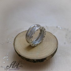 Сребърен дамски пръстен "Bvlgari" R-1158